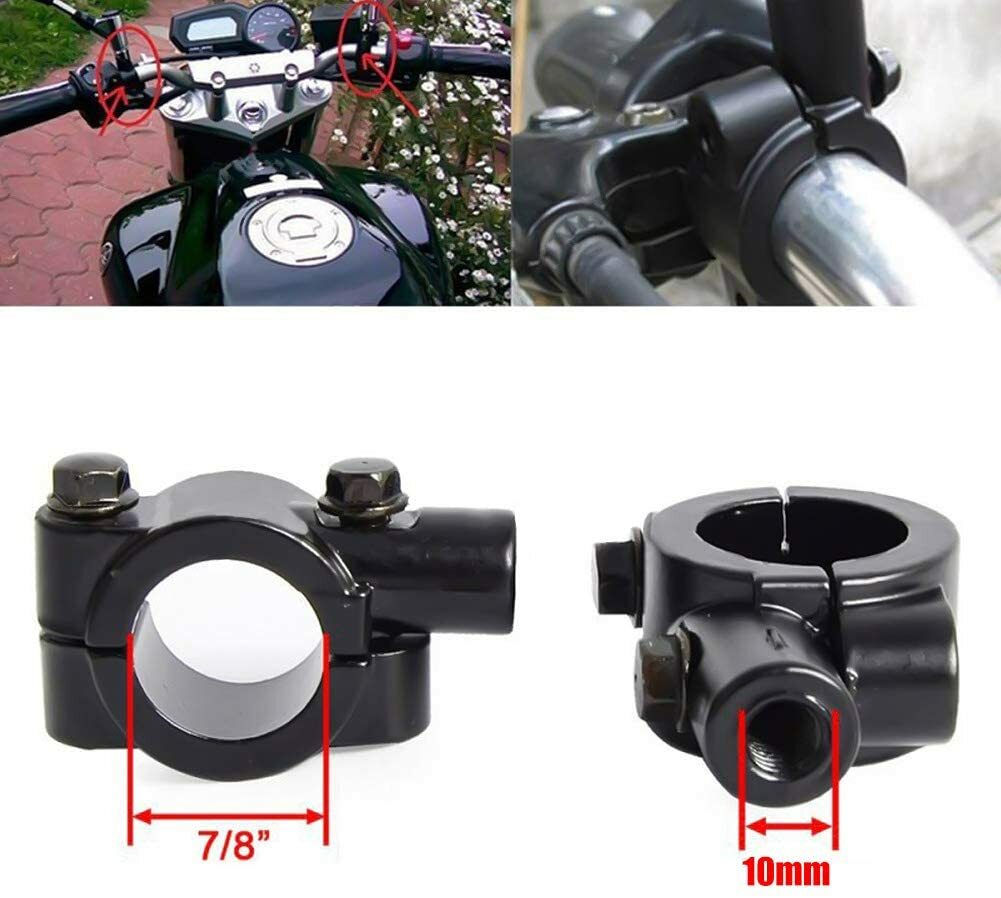 Universal Handlebar Mirror Bracket for Motorcycle for Harley - Dirt Bike ATV 10mm