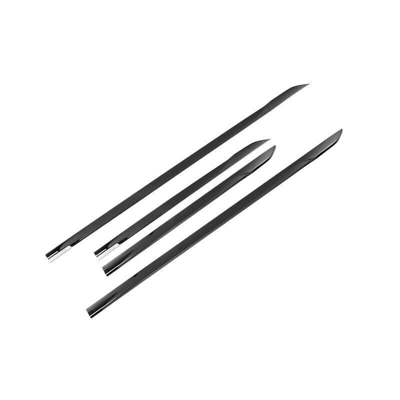 for Audi A4 B9 2020-2024 Carbon Fiber Style Door Body Side Molding Cover Trim 4P