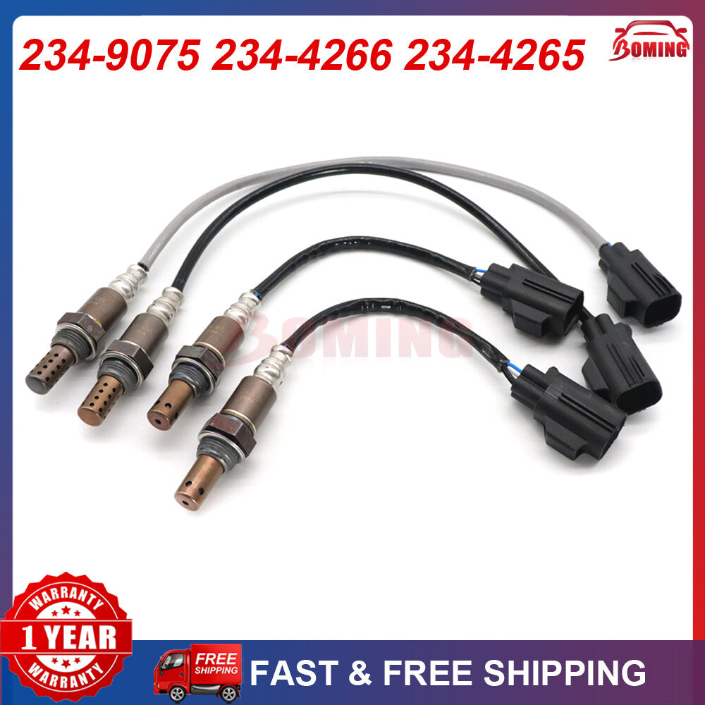 4pcs Oxygen O2 Sensor For 2016-2018 for Ford E-350 Super Duty V10 6.8L Up+Downstream