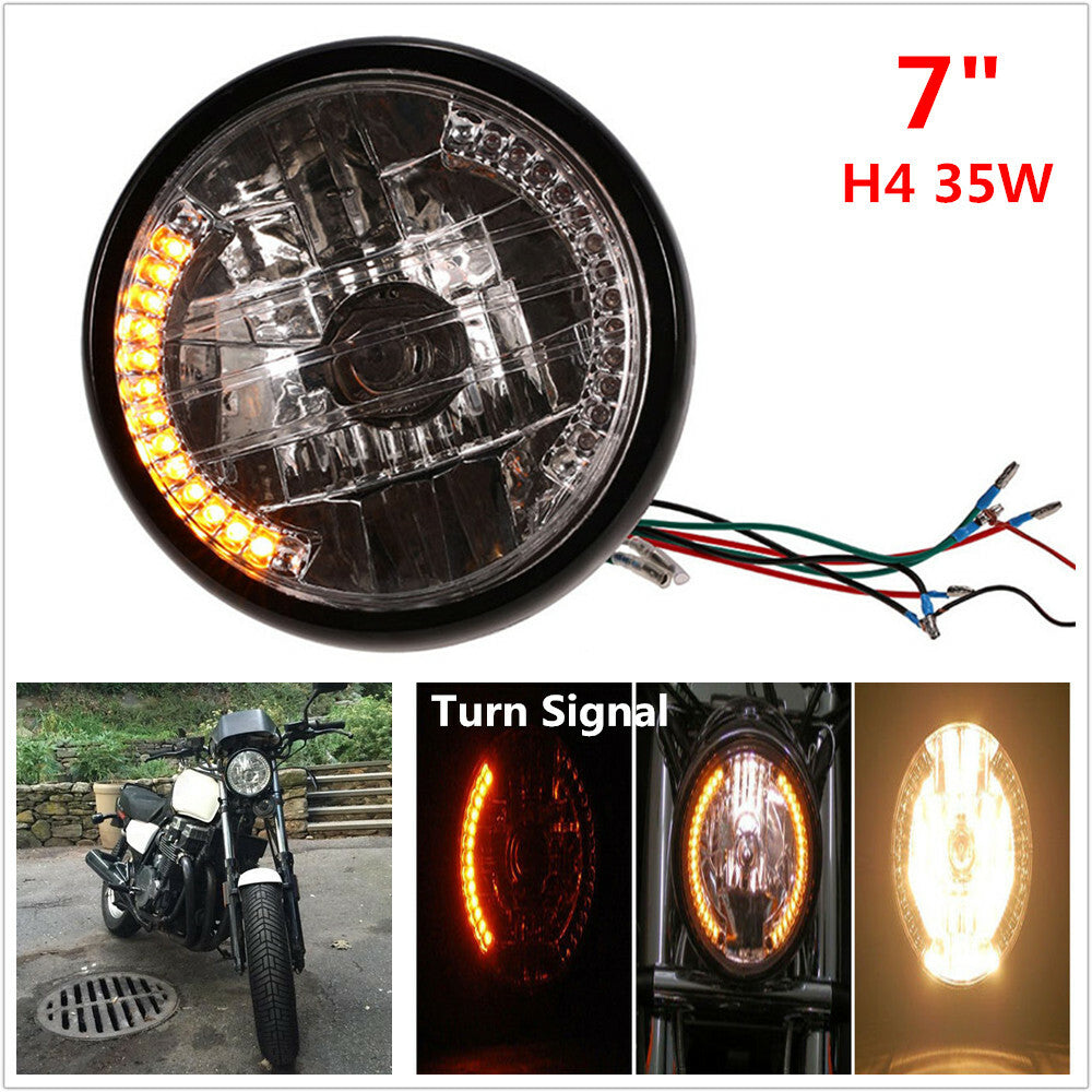 12V 7 35W Retro LED Motorcycle and Bicycle Light Protective Cover Turn Signal Amber Bulb - n