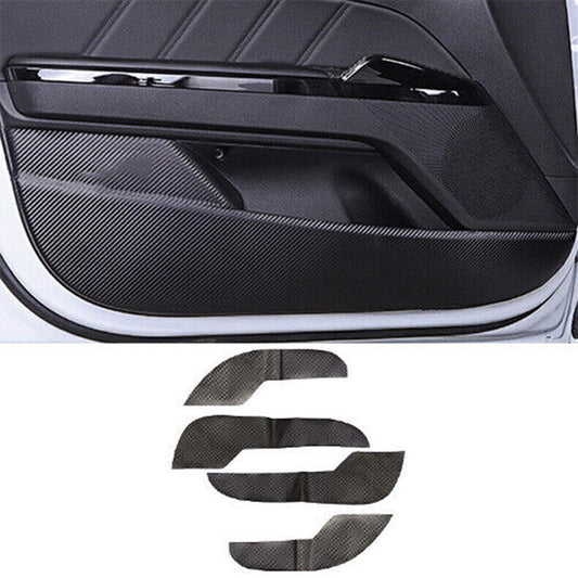for Kia K5 2021-24 Carbon Fiber PU Leather Door Anti Kick Panel Board Cover Trim