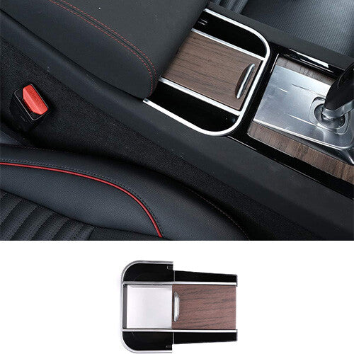 Center Console Armrest Storage Box For LR Discovery Sport Wood Grain 2020-2023