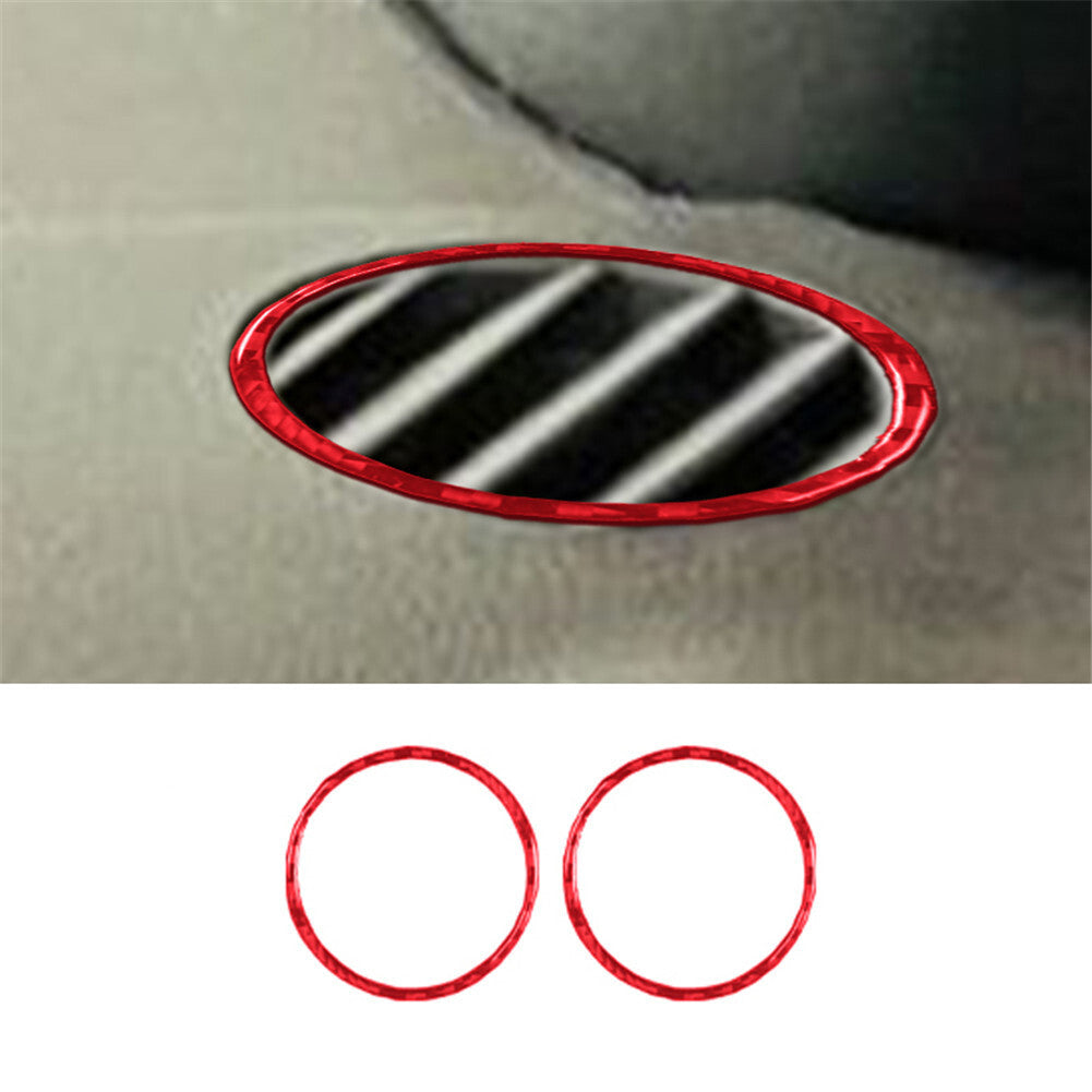 2Pcs Carbon Fiber Vent Frame Panel Trim Stickers for Audi TT 8N 2001-2006 Red