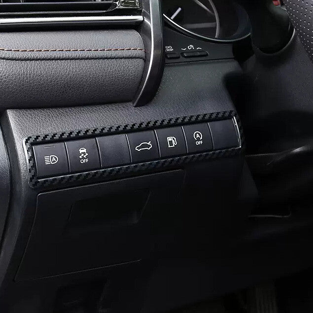 for Toyota for Camry 2018-2024 Carbon Fiber Headlight Switch Button Frame Trim