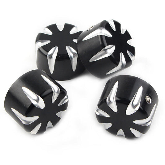 4pcs Motorcycle Engine Screw Topper Cover Head Bolt Caps for Harley 883 Black Q
