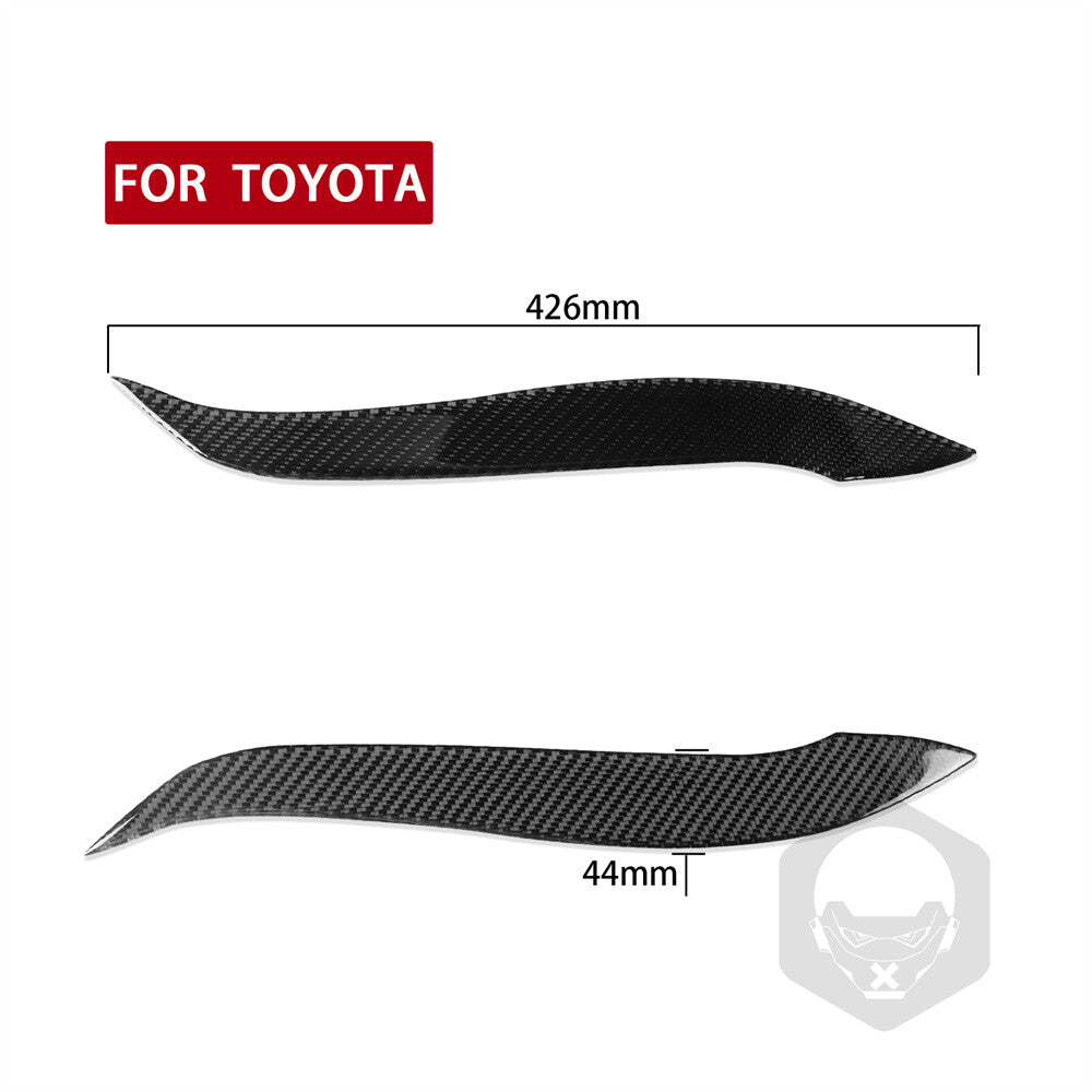 Carbon Fiber Headlight Eyebrow Eyelid Cover For T@yota Starlet Glanza EP91 96-99