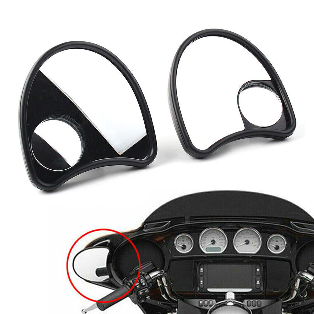 2X Fairing Mount Side Rear Mirrors w/blind spot mirror Fit Touring Electra Glide Q