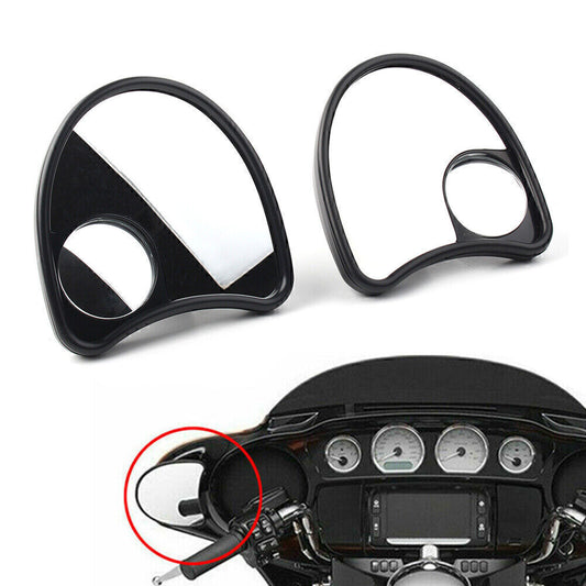 2X Fairing Mount Side Rear Mirrors w/blind spot mirror Fit Touring Electra Glide Q