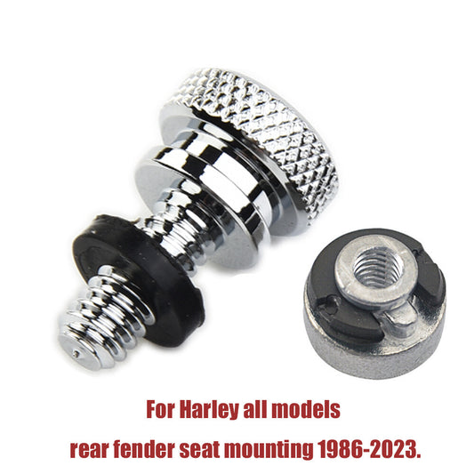 Chrome-plated rear for seat bolts, screws, and nuts are suitable for Harley Touring Dyna Sportster 1986 ~ 2023- n