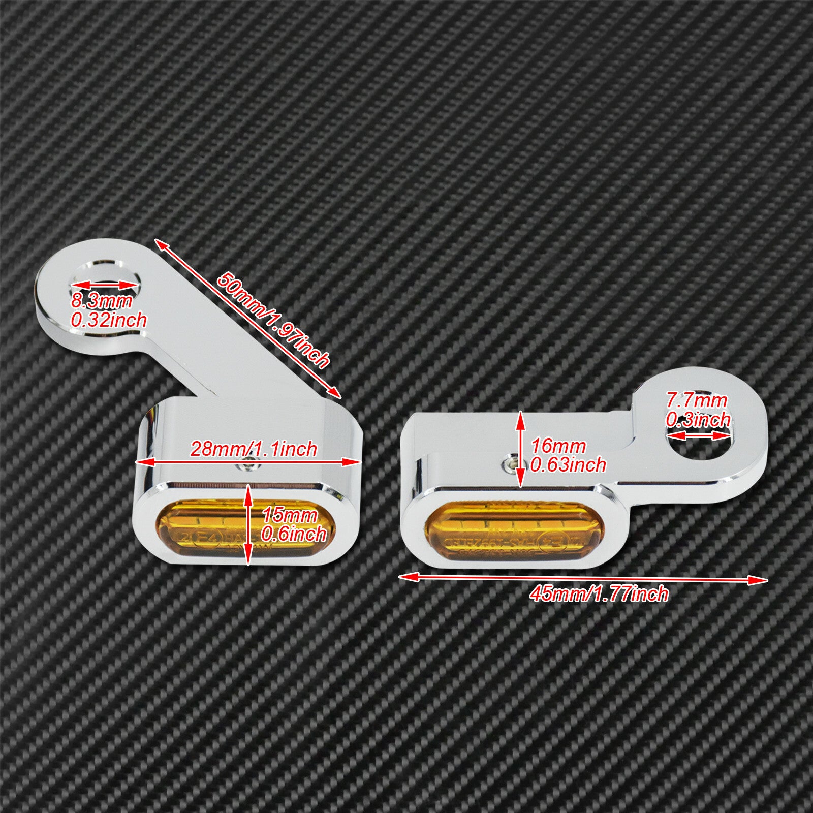 2Pc Brake Clutch LED Turn Signal Indicator Running Light Fit For Sportster 04-20