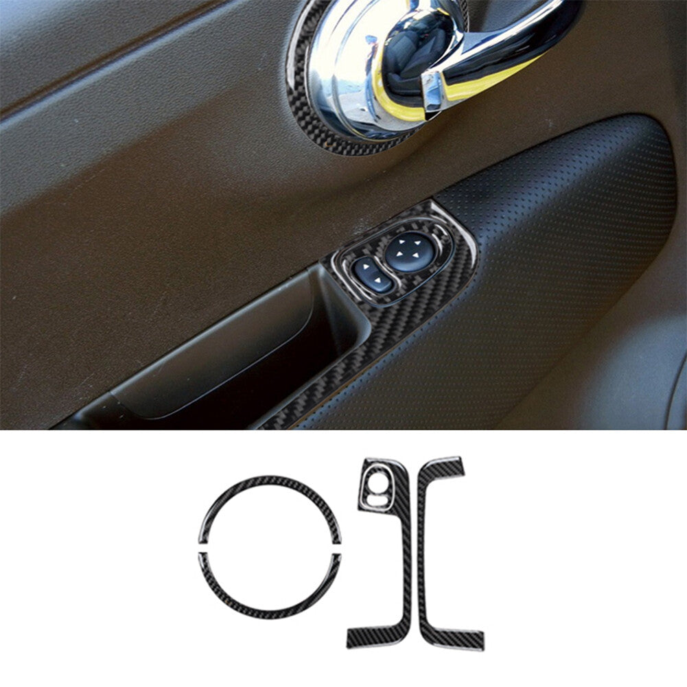 Red Carbon Fiber Driver Door Control Frame Cover Trim for Chrysler 200 2011-2014 v