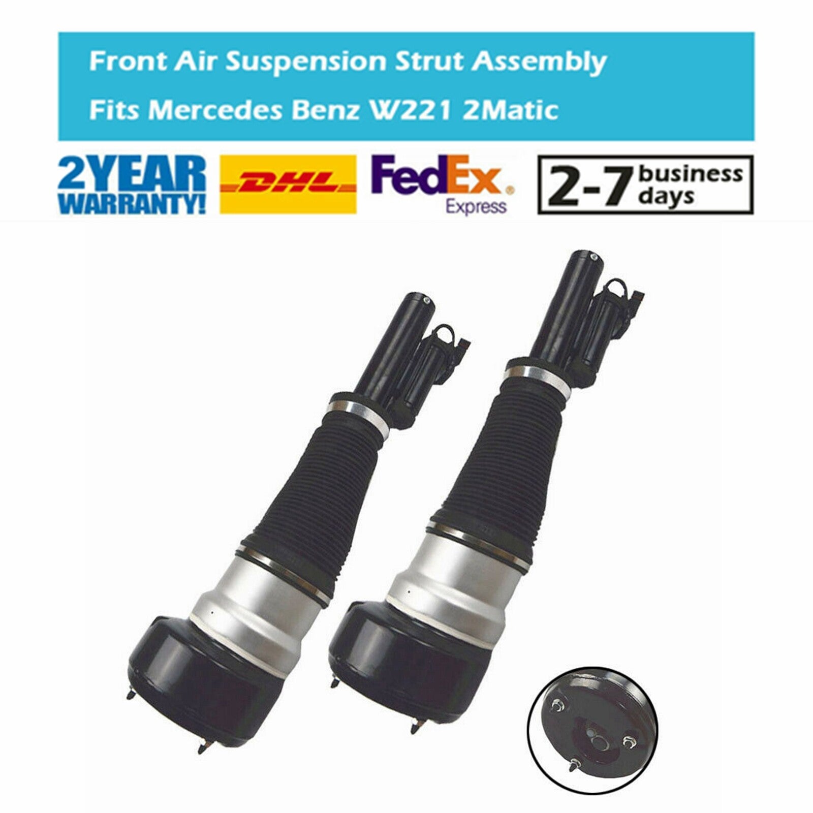 2PCS Front Air Suspension Shock Struts for Mercedes W221 S400 S600 S63 AMG 05-13