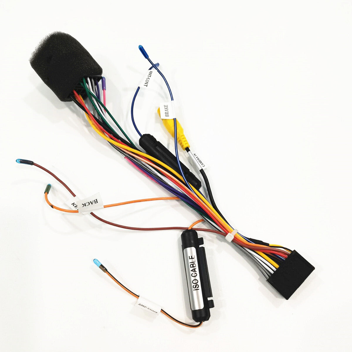 20 PIN ISO Wiring Harness Connector With Rear View Camera Adapter For Car Stereo