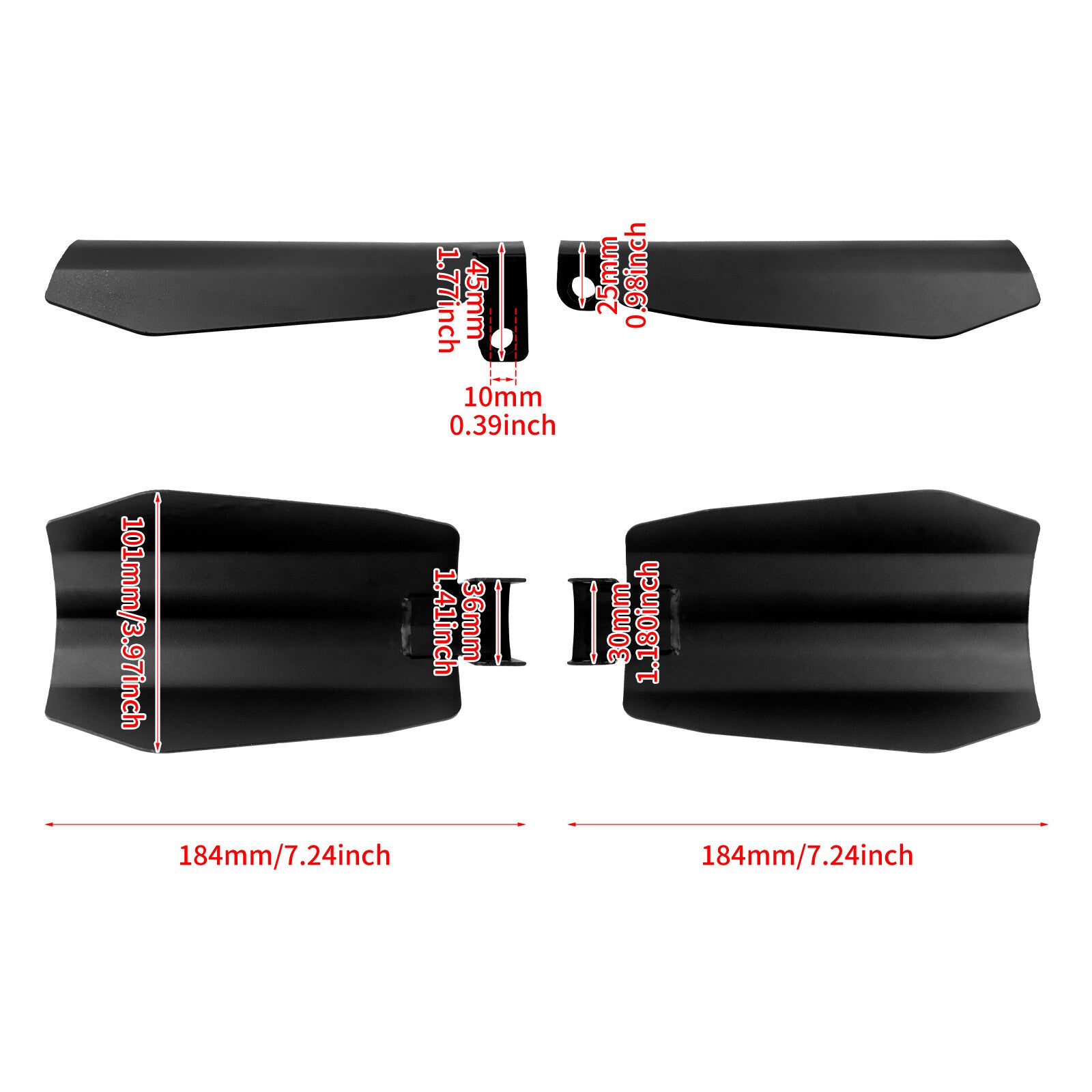 Matte Handle Bar Hand Guard Protector Wind Deflector Shield Cover Fit for Harley