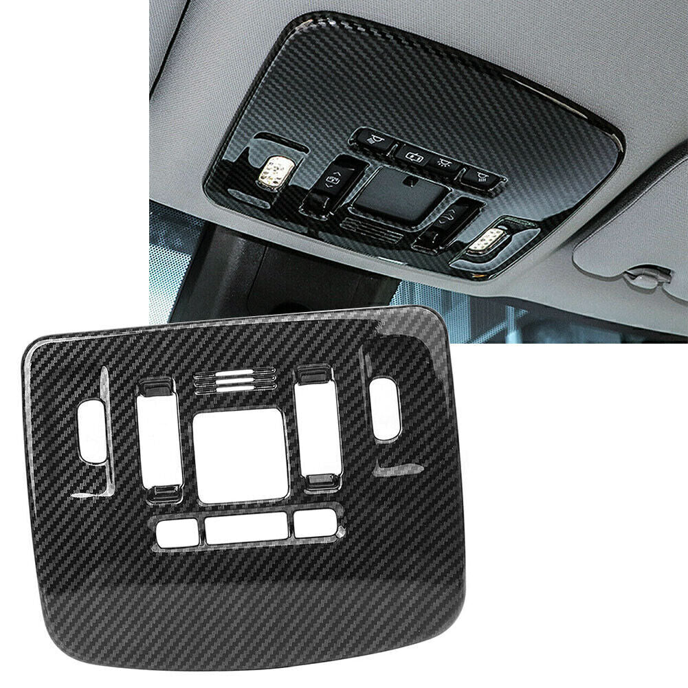 ABS Front Reading Light Lamp Cover Trim for Toyota for Camry 2018 2019 Carbon Fiber