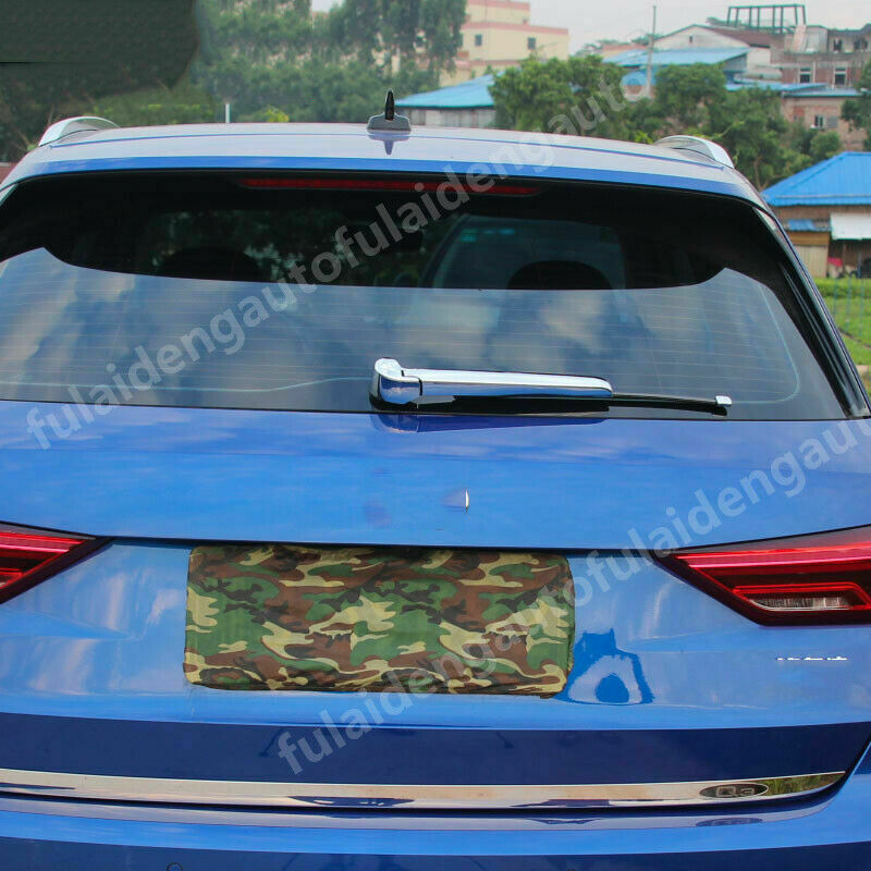 for Audi Q3 2019-2023 Chrome Rear Trunk Window Rain Wiper Cover Decor Trim