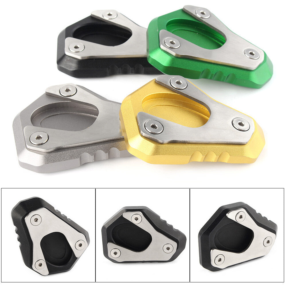 for Kawasaki ER-6F/ER-6N 2013-2017 CNC Side Kick Stand Extension Plate Pad Q