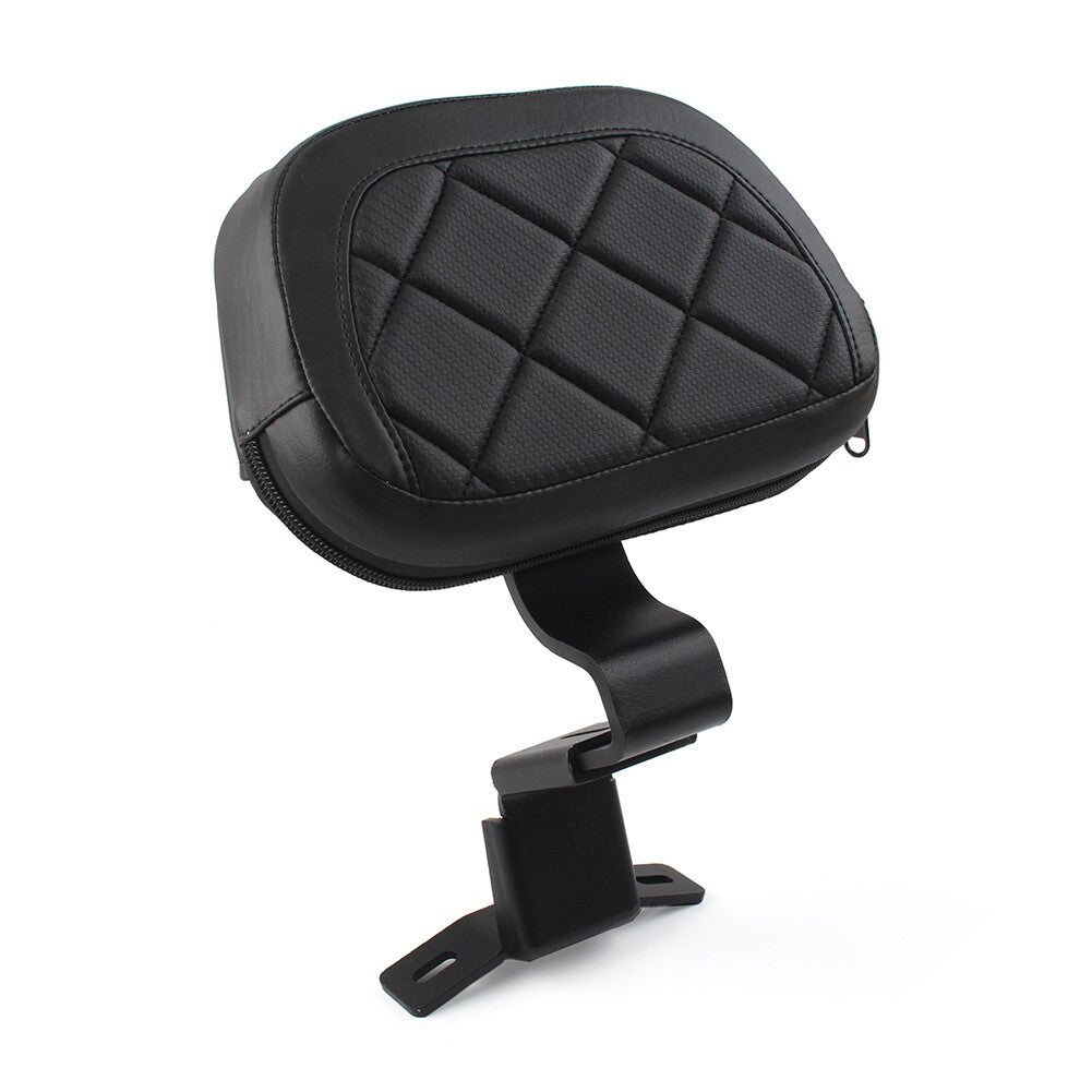 Front Driver Rider Backrest Pad for Harley Touring CVO Road Electra Glide Black