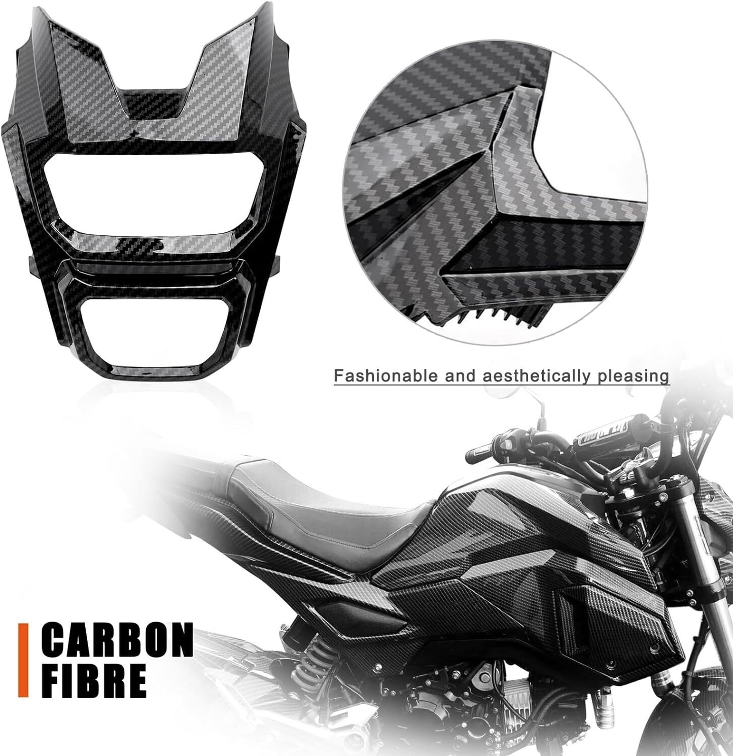 Plastic Body Kit Fairing Fender Carbon Fiber for Honda Grom125 MSX125 SF 16-20