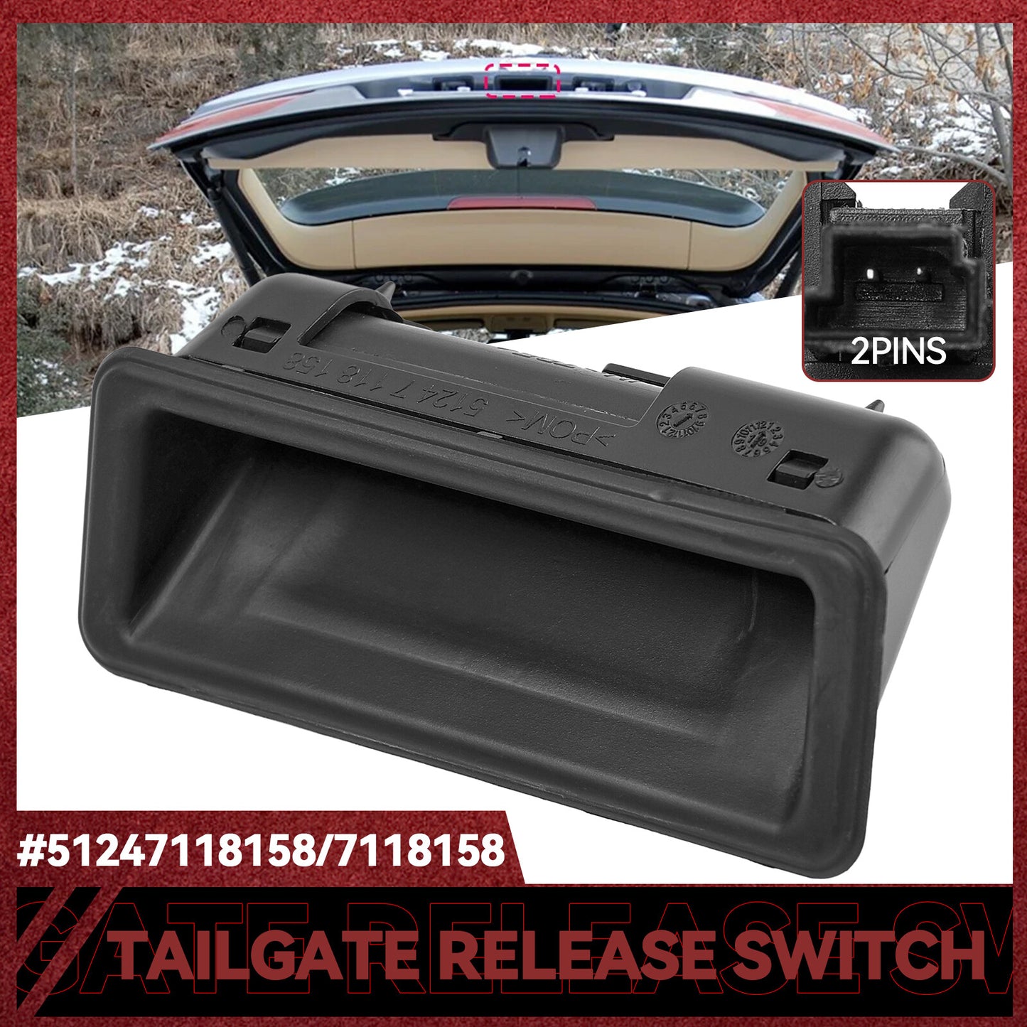 Boot Lid Trunk Tailgate Release Handle Switch for BMW E88 E90 E60 E70 X1 X5 X6 Q