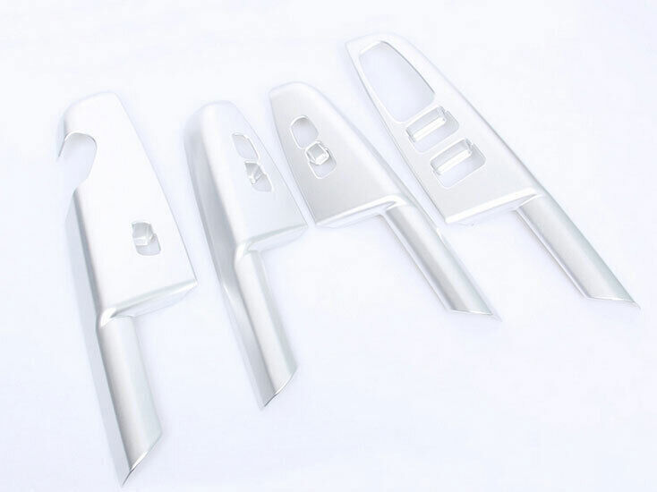 Glass Window Lifting Lock Panel Trim 4PCS for Kia Sportage 2017-20 Matte Silver