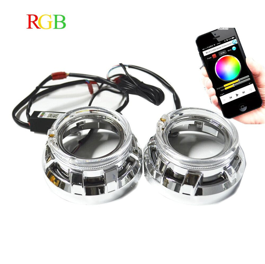 3H1 Bi Xenon HID Projector Lens Bluetooth Angel Eyes Q