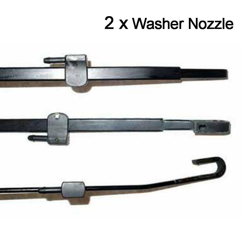 2Pcs Universal Washer Nozzle Jet Spray Clips Set Onto Wiper Arm 9mm / 12mm Hook Q