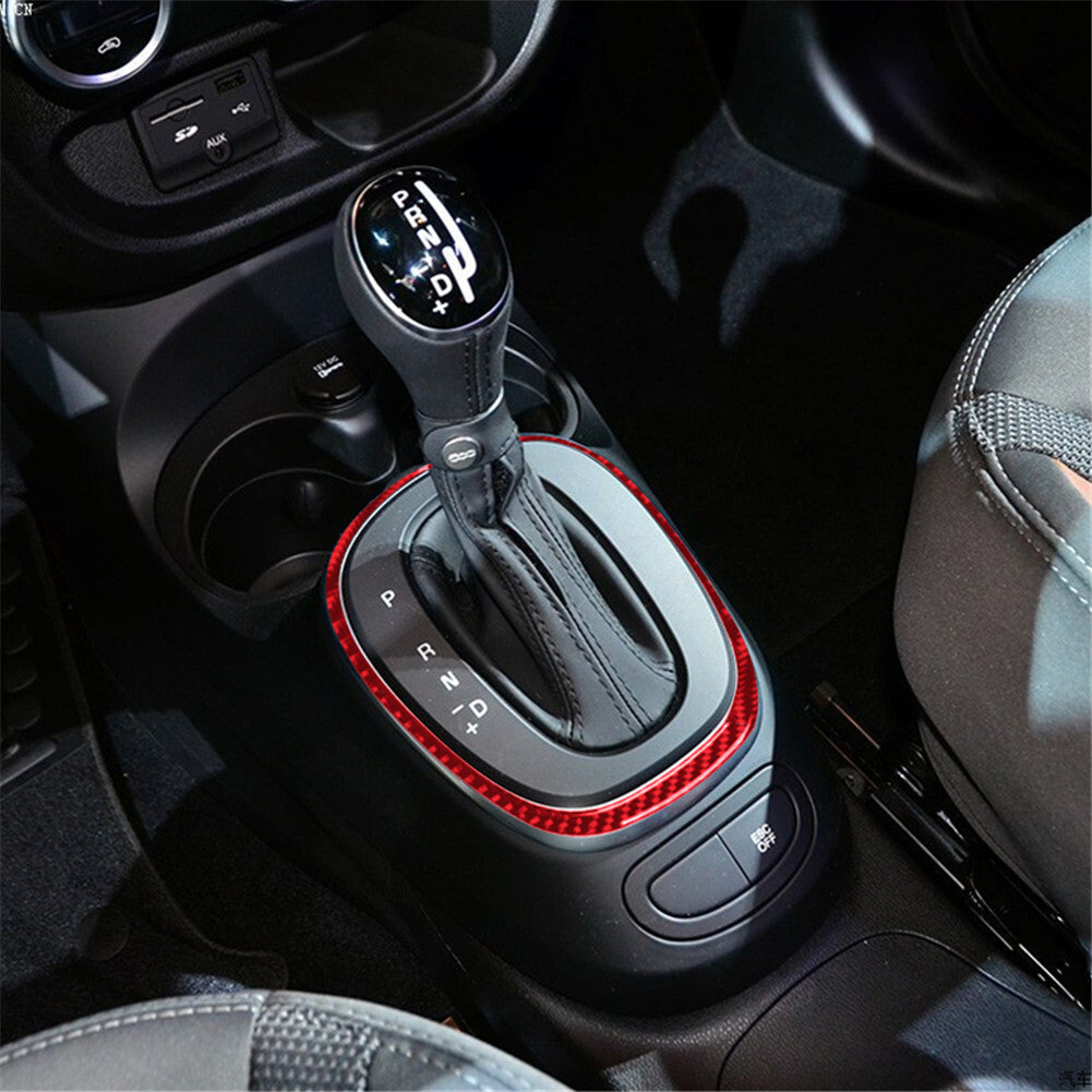 Red Carbon Fiber Gear Shift Panel Type A Trim Cover for VW for Golf MK7 2013-2017 v