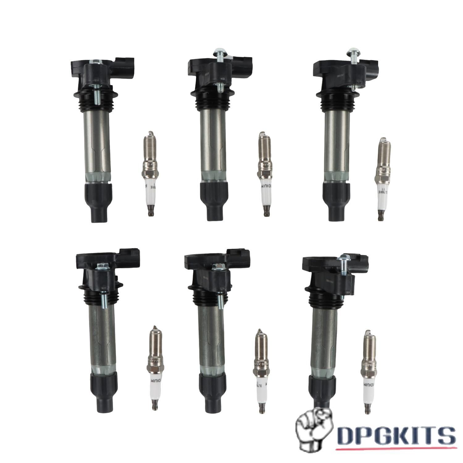 6x Ignition Coil  Spark Plug for Chevy Traverse for Cadillac ATS for GMC Acadia UF569