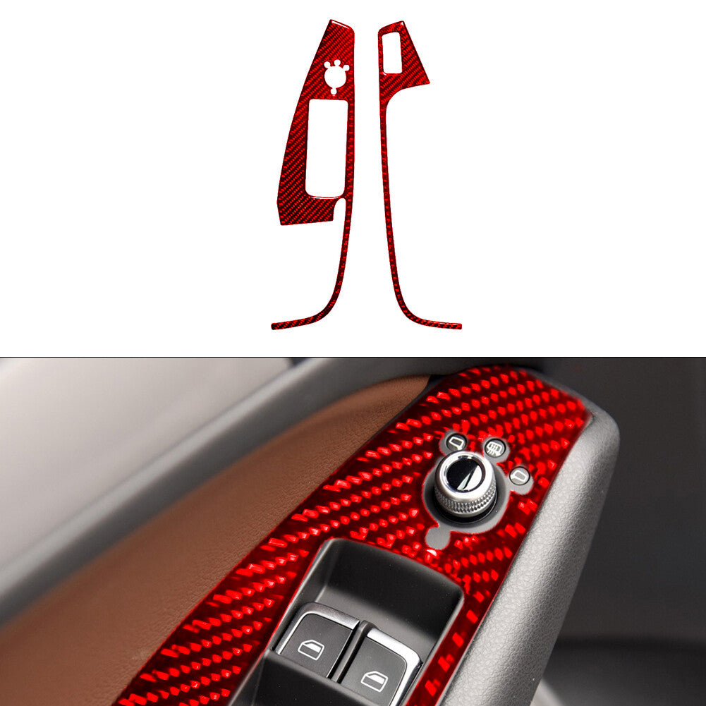 8pcs Carbon Fiber Door Handle Cover Trim For Silverado for GMC for SIERRA 2014-2018 v