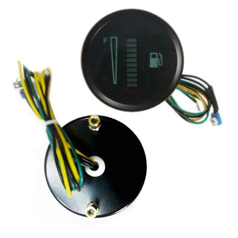 12-volt car, motorcycle, scooter, 2-inch 52mm LED display, fuel level gauge, digital instrument cluster - n