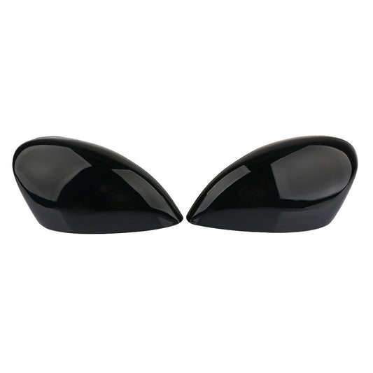 2x Rear Wing Mirror Door Cover Cap For 2008-2017 for Ford Fiesta MK7 Gloss Black L+R