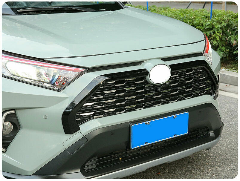 For RAV4 ABS black Front Center Mesh Grille Grill Strip Cover 2021+ n