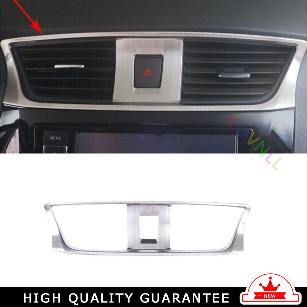 Car Middle Air Outlet Vent Cover Trim for Nissan Sentra 2013-19 Silver Titanium