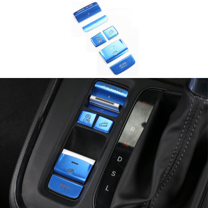 Blue Aluminum Central Console Gear Shift Switch Trim for Honda CRV CR-V 2023-24