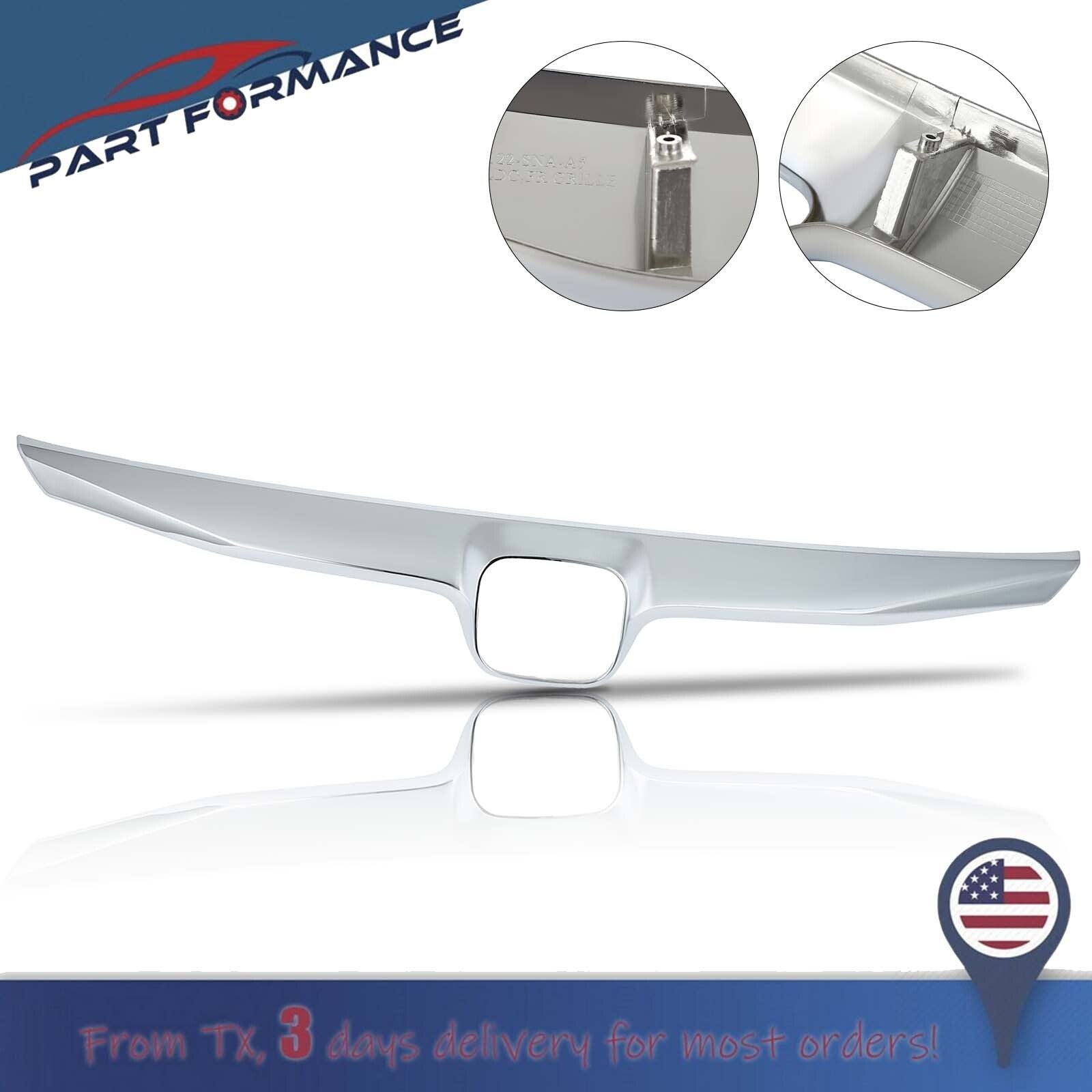 for CHRome Grille Molding Trim for 2009 - 2011 for Honda for Civic Sedan 71122SNAA50 - v