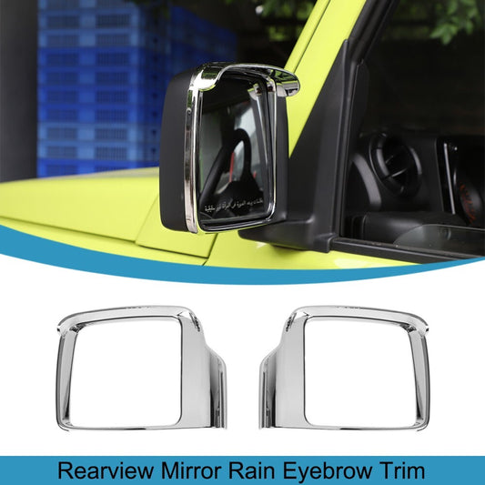 Chrome Side Rearview Mirror Rain Eyebrow Cover Trim for Suzuki for Jimny 2019-2023