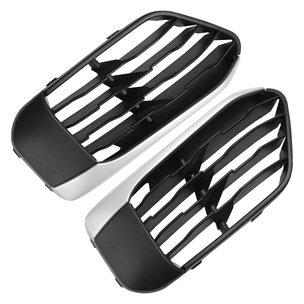2X Lower Bumper Grille Black Front Left+Right Side Fits For 2016-2019 for BMW F48 X1