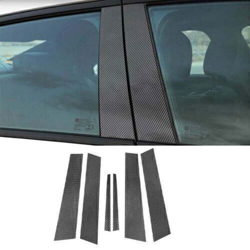 for Cadillac CT5 2020-23 Carbon Fiber Pillar Post Door Window Molding Strip Trim