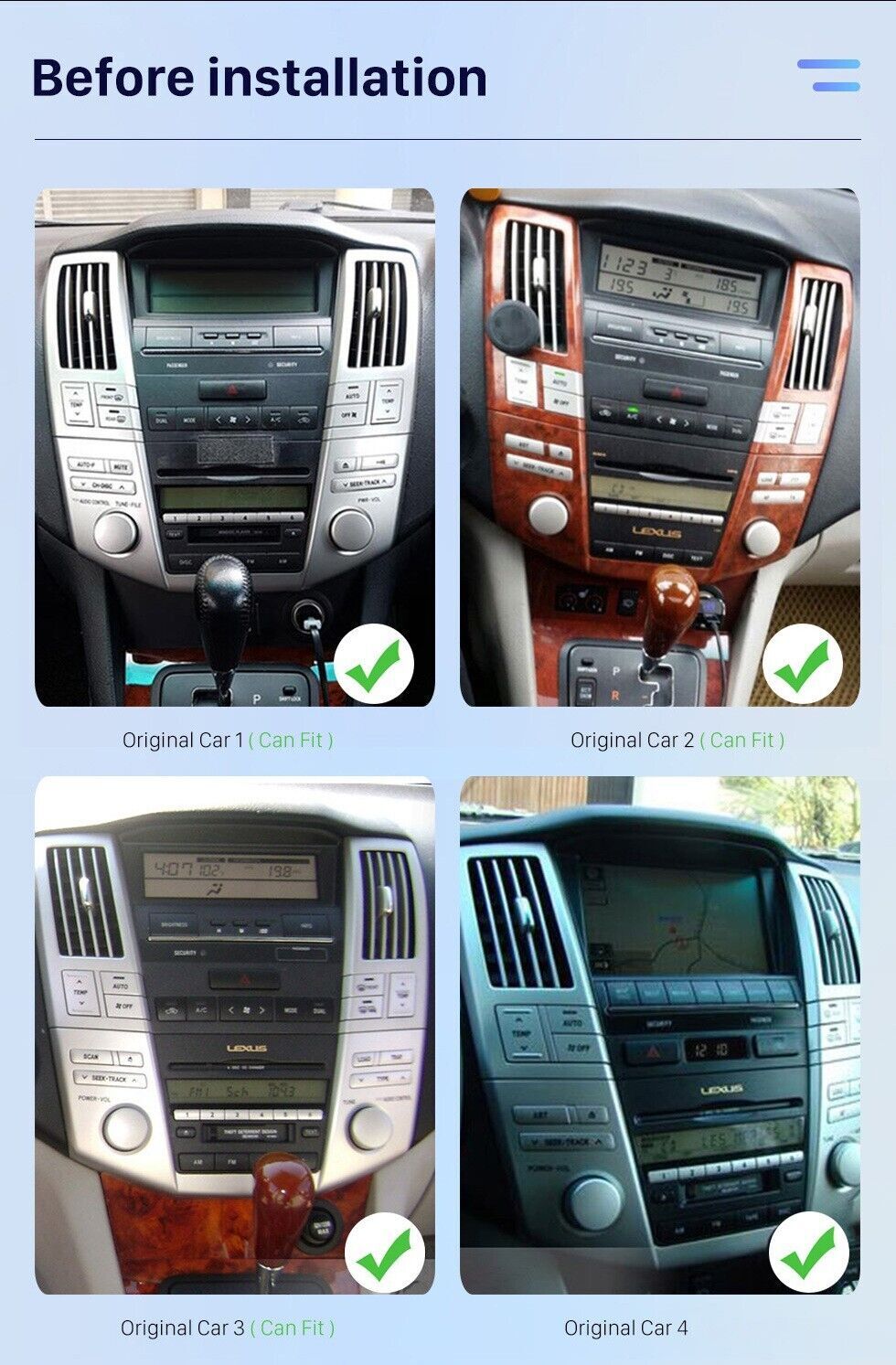 for Lexus RX330 RX300 RX350 RX400 2004-2008 12.8 Car Radio GPS Carplay Stereo