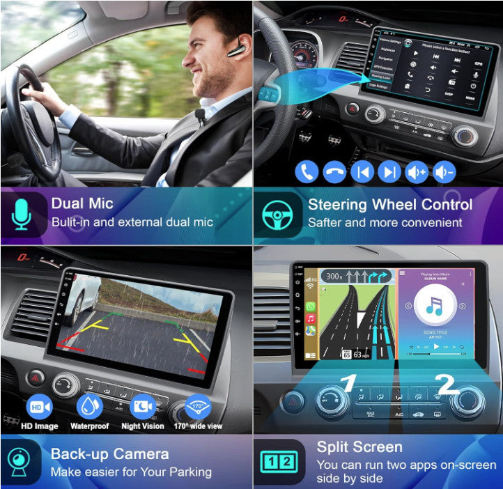 Compatible with for Dodge Grand Caravan 2008 - 2020: CarPlay, Android 13, GPS, Car Radio, Stereo, WiFi.