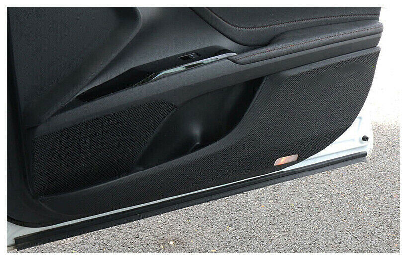 for Toyota for Camry 2018-2022 Carbon Fiber PU Inner Door Anti-Kick Panel Cover TRIM
