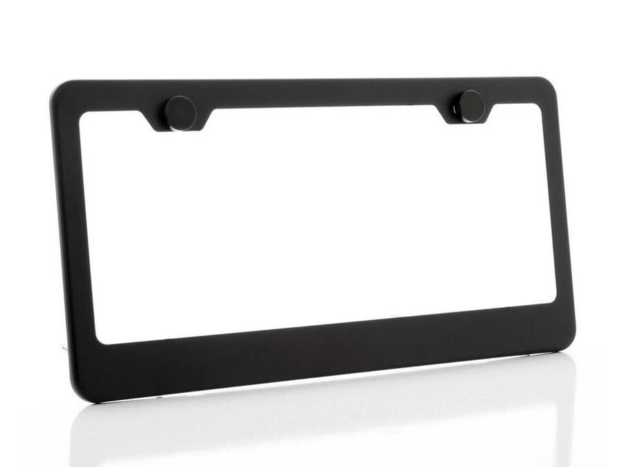 Car license plate frame cover, wide bottom, matte black, suitable for Mercedes-Benz .