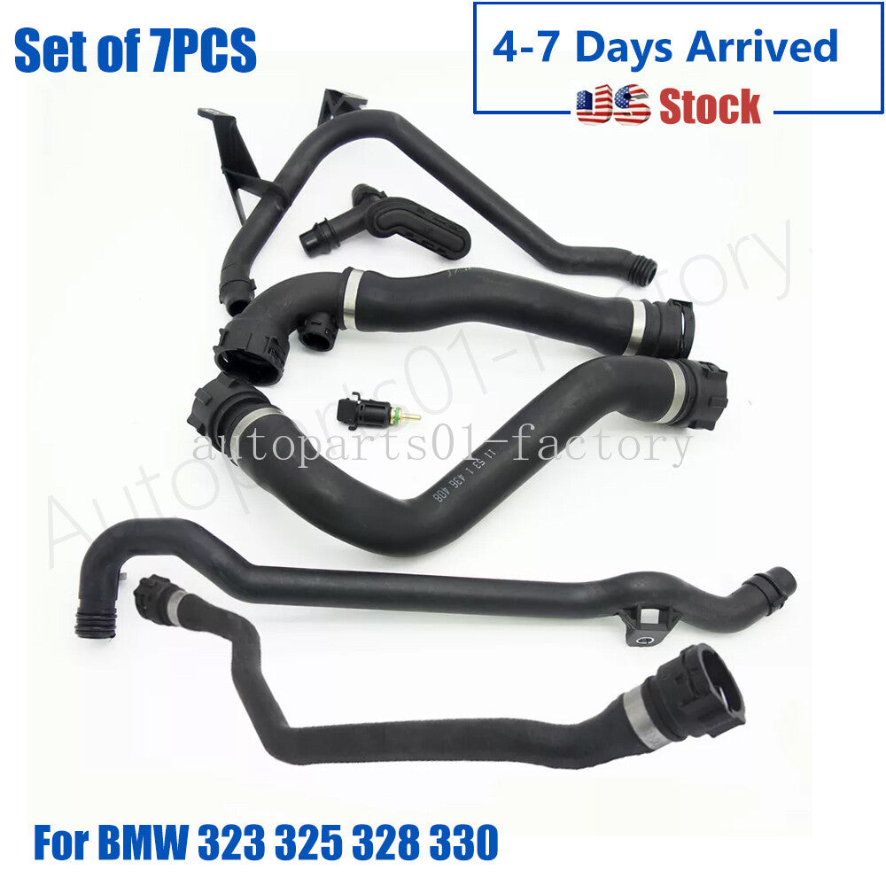 7PCSRadiator Coolant Systerm Hose Kit for BMW 320i 323Ci 323i 325i 328Ci 330i L6
