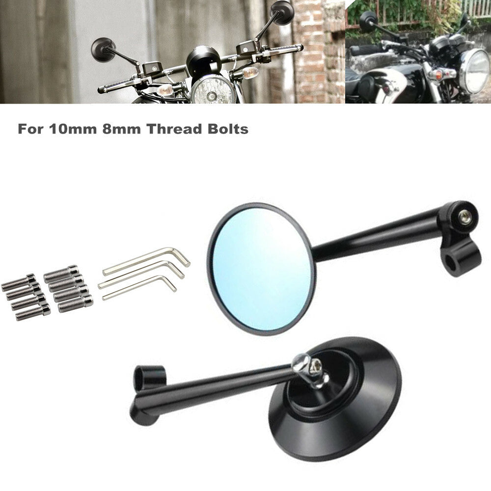 Universal CNC motorcycle rearview mirror with 10mm M8 threaded bolts for off-road bicycles. n