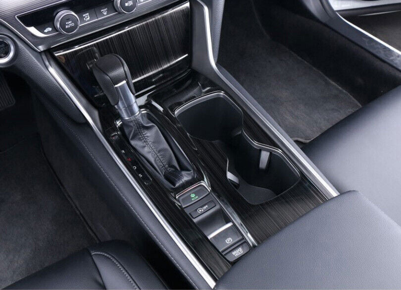 3Black Titanium Middle Console Gear Shift Panel Trim for Honda Accord 2018-2022