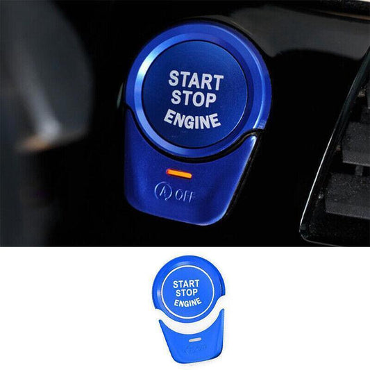 For 7 2016-2022 Blue Aluminum Start Button Ignition Switch Cover Trim n