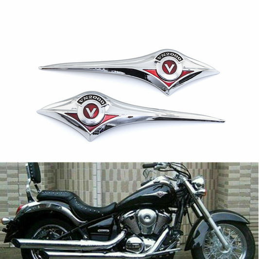Chrome Gas Tank Emblem Sticker Badge Decal for Kawasaki Vulcan Classic VN2000 Q