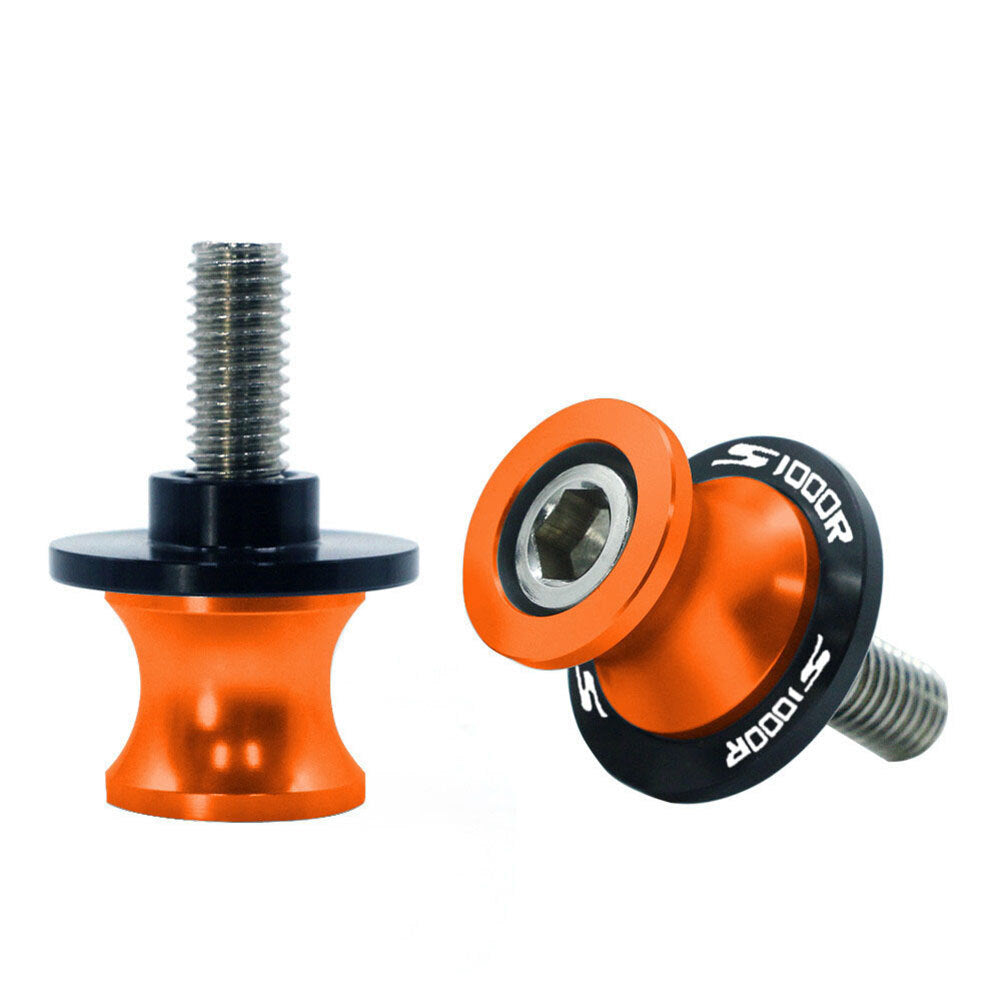 Orange Swingarm Spools Coil Slider Stand Screws M8 for BMW S1000R S1000RR 14-18