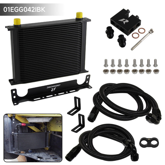 30 Row AN10 Oil Cooler Kit for BMW N54 135i E82 335i E90 E92 E93 06-11 Black